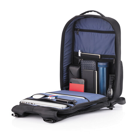 Flex Gym Bag schwarz, navy blau bedrucken, Art.-Nr. P705.801