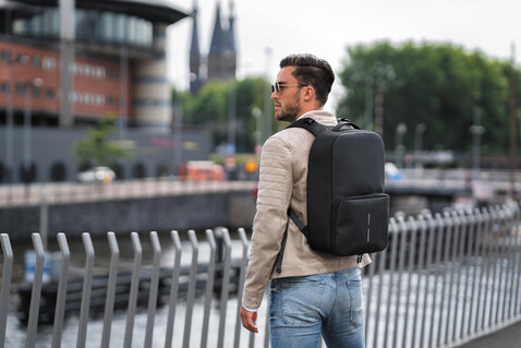 Flex Gym Bag schwarz, navy blau bedrucken, Art.-Nr. P705.801