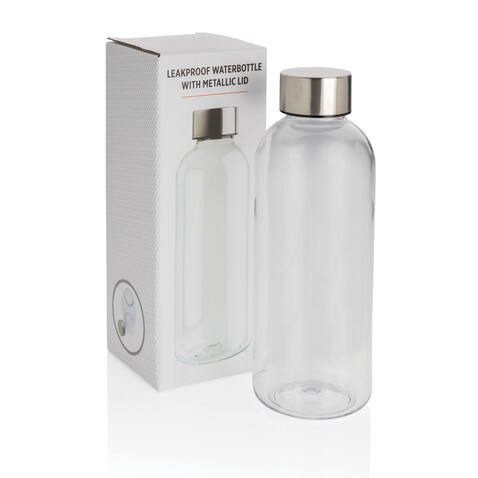 Auslaufsichere Trinkflasche mit Metalldeckel transparent bedrucken, Art.-Nr. P433.440