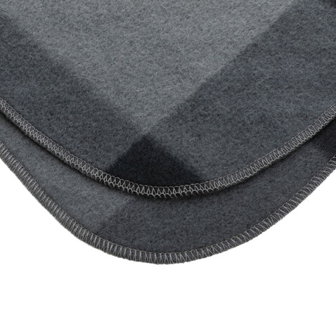 Weiche karierte Fleece-Decke anthrazit bedrucken, Art.-Nr. P459.052