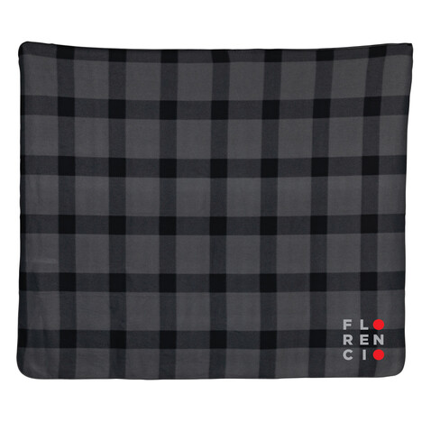 Weiche karierte Fleece-Decke anthrazit bedrucken, Art.-Nr. P459.052