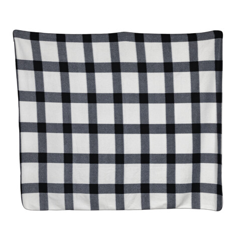 Weiche karierte Fleece-Decke weiß bedrucken, Art.-Nr. P459.053