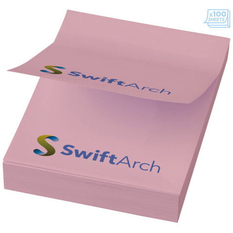 Sticky-Mate® Haftnotizen 50 x 75 mm, hellrosa bedrucken, Art.-Nr. 21092042