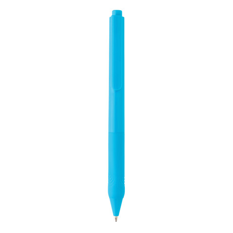 X9 Solid-Stift mit Silikongriff hellblau bedrucken, Art.-Nr. P610.825