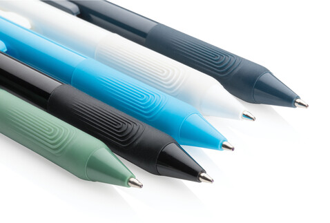 X9 Solid-Stift mit Silikongriff hellblau bedrucken, Art.-Nr. P610.825