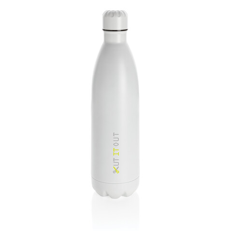 Solid Color Vakuum Stainless-Steel Flasche 1L weiß bedrucken, Art.-Nr. P436.913