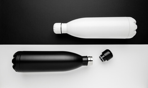 Solid Color Vakuum Stainless-Steel Flasche 1L weiß bedrucken, Art.-Nr. P436.913