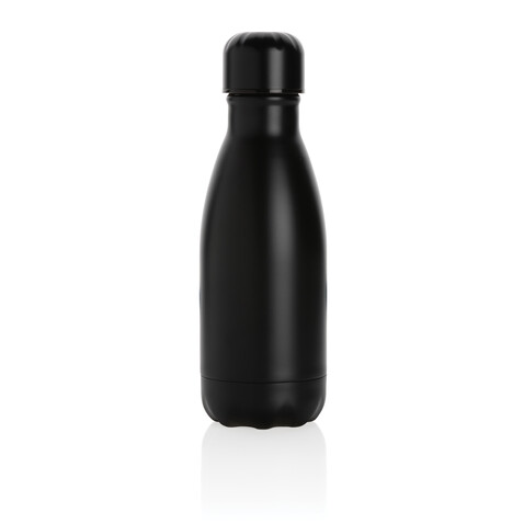 Solid Color Vakuum Stainless-Steel Flasche 260ml schwarz bedrucken, Art.-Nr. P436.961