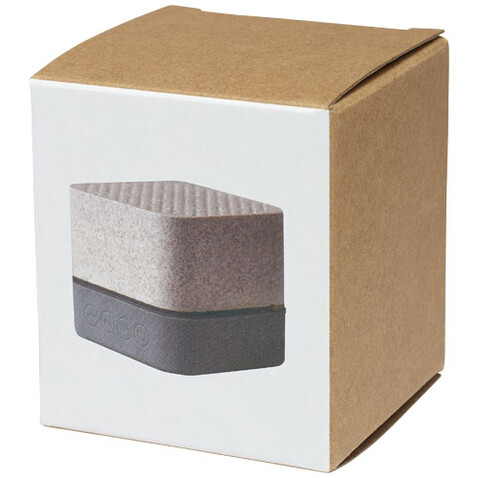 Aira Bluetooth®-Lautsprecher aus Weizenstroh, beige bedrucken, Art.-Nr. 12413902