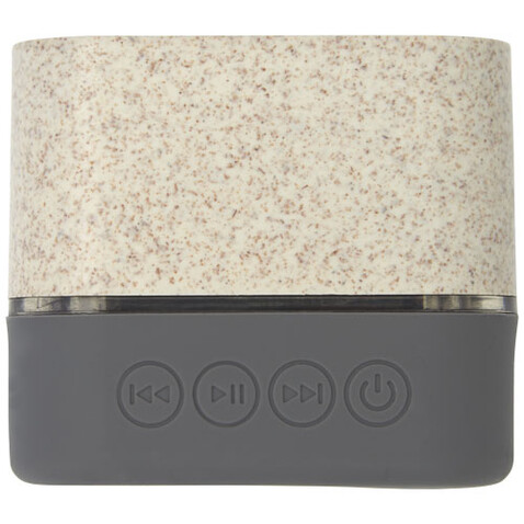 Aira Bluetooth®-Lautsprecher aus Weizenstroh, beige bedrucken, Art.-Nr. 12413902