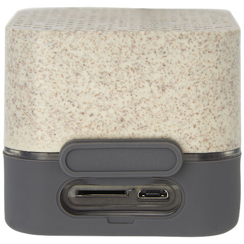 Aira Bluetooth®-Lautsprecher aus Weizenstroh, beige bedrucken, Art.-Nr. 12413902