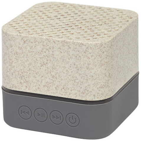 Aira Bluetooth®-Lautsprecher aus Weizenstroh, beige bedrucken, Art.-Nr. 12413902