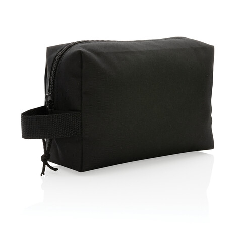 Impact AWARE™ Basic RPET Kulturtasche schwarz bedrucken, Art.-Nr. P820.761