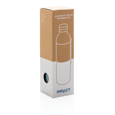 Impact auslaufsichere Tritan-Flasche blau, blau bedrucken, Art.-Nr. P433.185