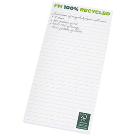 Desk-Mate® 1/3 A4 recyclelter Notizblock, weiss bedrucken, Art.-Nr. 21284011