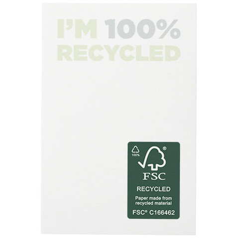 Sticky-Mate® recycelte Haftnotizen 50 x 75 mm, weiss bedrucken, Art.-Nr. 21285011