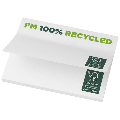 Sticky-Mate® recycelte Haftnotizen 100 x 75 mm, weiss bedrucken, Art.-Nr. 21287011