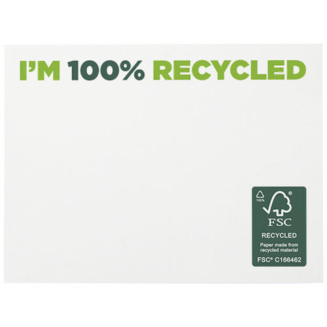 Sticky-Mate® recycelte Haftnotizen 100 x 75 mm, weiss bedrucken, Art.-Nr. 21287011