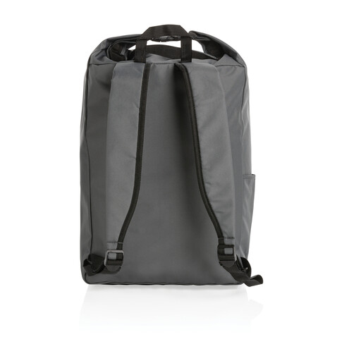 Impact AWARE™ RPET Basic Rolltop-Rucksack anthrazit bedrucken, Art.-Nr. P762.752