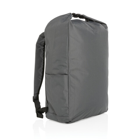 Impact AWARE™ RPET Basic Rolltop-Rucksack anthrazit bedrucken, Art.-Nr. P762.752