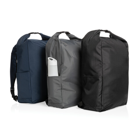 Impact AWARE™ RPET Basic Rolltop-Rucksack anthrazit bedrucken, Art.-Nr. P762.752