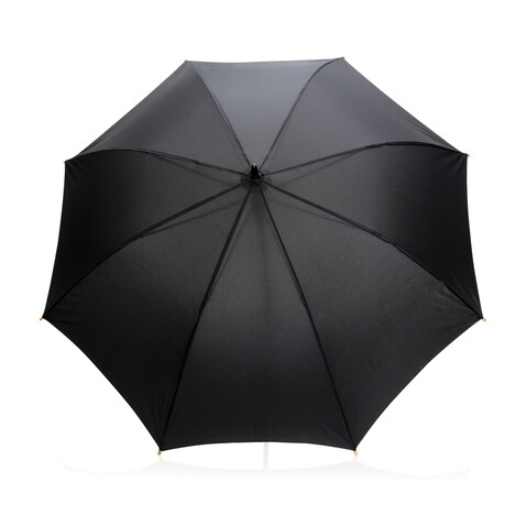 23&quot; Impact AWARE™ RPET 190T Auto-Open Bambus-Schirm schwarz bedrucken, Art.-Nr. P850.651