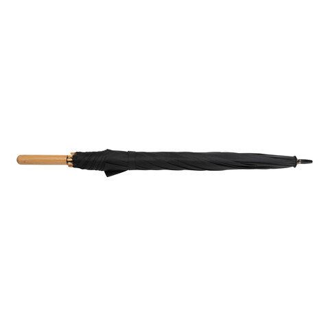23&quot; Impact AWARE™ RPET 190T Auto-Open Bambus-Schirm schwarz bedrucken, Art.-Nr. P850.651