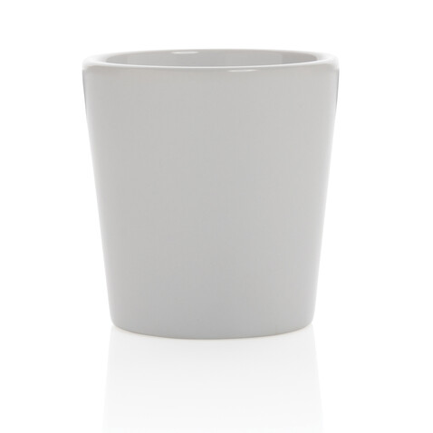 Moderne Keramik Kaffeetasse, 300ml weiß, weiß bedrucken, Art.-Nr. P434.053
