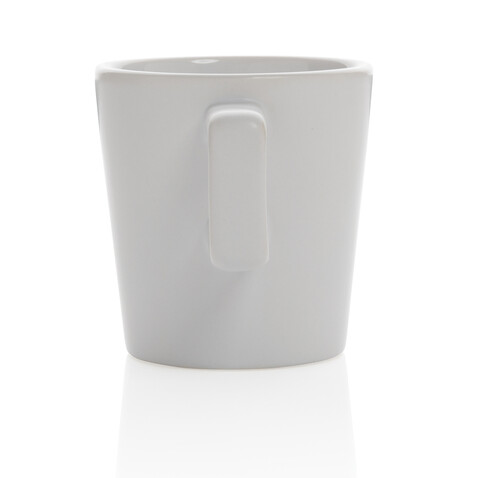 Moderne Keramik Kaffeetasse, 300ml weiß, weiß bedrucken, Art.-Nr. P434.053