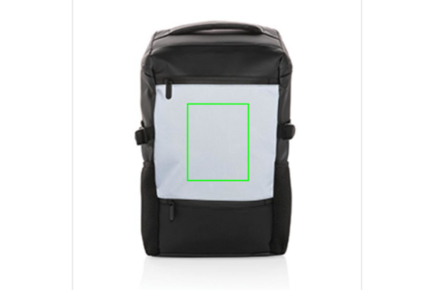 PU-Easy-Access High-Visibility 15.6&quot; Laptop-Rucksack schwarz bedrucken, Art.-Nr. P762.721