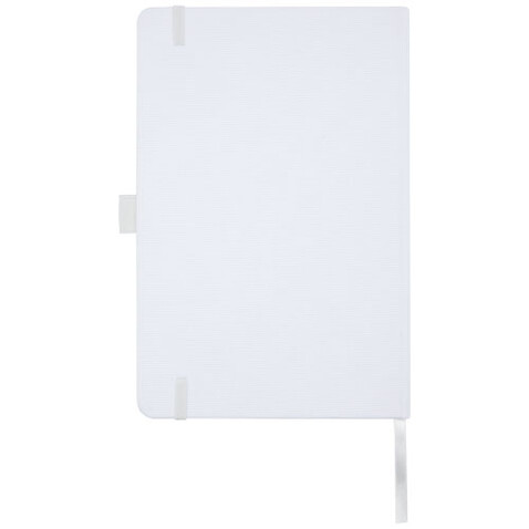 Honua A5 Notizbuch aus recyceltem Papier mit Cover aus recyceltem PET, weiss bedrucken, Art.-Nr. 10776301