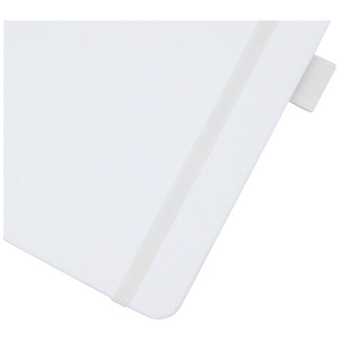 Honua A5 Notizbuch aus recyceltem Papier mit Cover aus recyceltem PET, weiss bedrucken, Art.-Nr. 10776301