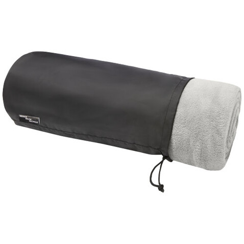 Lily GRS zertifizierte, RPET Decke aus Coral Fleece, grau bedrucken, Art.-Nr. 11319182 Lily GRS zertifizierte, RPET Decke aus Coral Fleece, grau bedrucken, Art.-Nr. 11319182