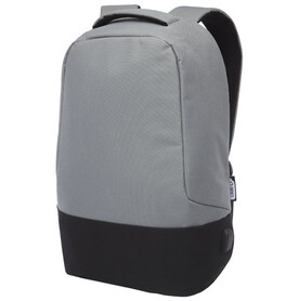 Cover Diebstahlsicherer GRS RPET Rucksack 18L, grau bedrucken, Art.-Nr. 12051082