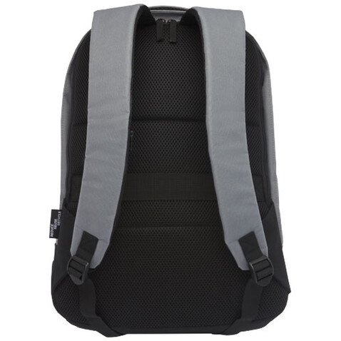 Cover Diebstahlsicherer GRS RPET Rucksack 18L, grau bedrucken, Art.-Nr. 12051082