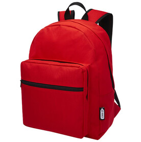 Retrend RPET-Rucksack 16L, rot bedrucken, Art.-Nr. 12053221