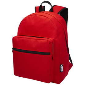 Retrend RPET-Rucksack 16L, rot bedrucken, Art.-Nr. 12053221