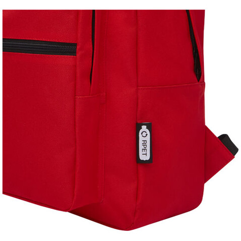 Retrend RPET-Rucksack 16L, rot bedrucken, Art.-Nr. 12053221