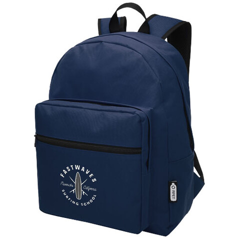 Retrend RPET-Rucksack 16L, navy bedrucken, Art.-Nr. 12053255