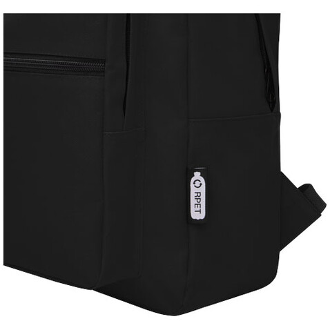 Retrend RPET-Rucksack 16L, schwarz bedrucken, Art.-Nr. 12053290