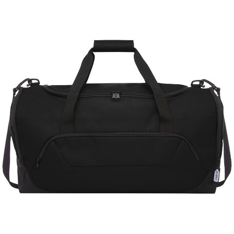 Retrend RPET Reisetasche 40L, schwarz bedrucken, Art.-Nr. 12053490