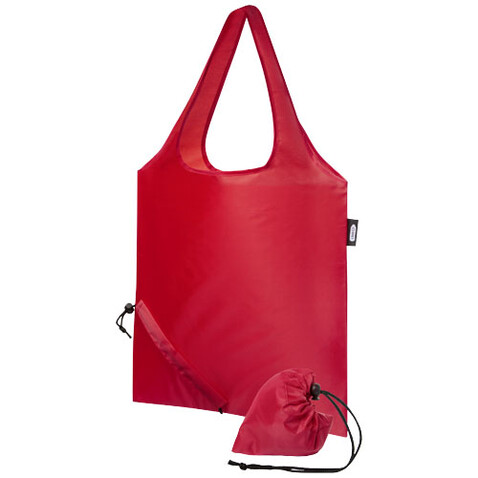 Sabia faltbare RPET Tragetasche 7L, rot bedrucken, Art.-Nr. 12054121