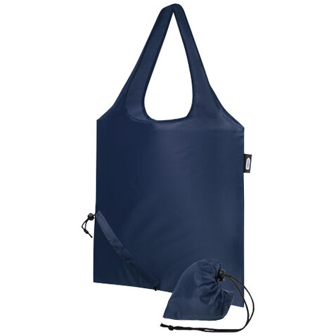 Sabia faltbare RPET Tragetasche 7L, navy bedrucken, Art.-Nr. 12054155