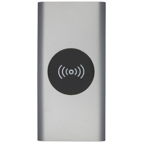 Juice 8000 mAh kabellose Powerbank, silber bedrucken, Art.-Nr. 12417381