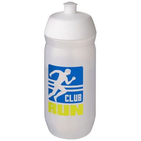 HydroFlex™ Clear 500 ml Squeezy Sportflasche, weiss, klar mattiert bedrucken, Art.-Nr. 21044001