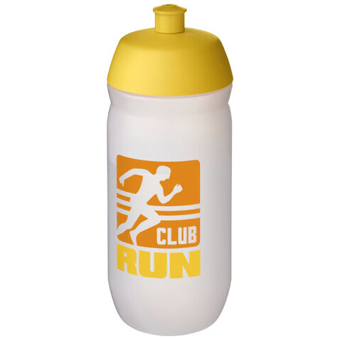 HydroFlex™ Clear 500 ml Squeezy Sportflasche, gelb, klar mattiert bedrucken, Art.-Nr. 21044011 HydroFlex™ Clear 500 ml Squeezy Sportflasche, gelb, klar mattiert bedrucken, Art.-Nr. 21044011