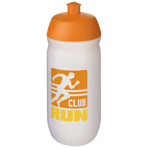HydroFlex™ Clear 500 ml Squeezy Sportflasche, orange, klar mattiert bedrucken, Art.-Nr. 21044031