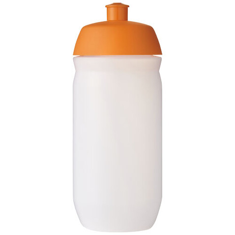 HydroFlex™ Clear 500 ml Squeezy Sportflasche, orange, klar mattiert bedrucken, Art.-Nr. 21044031