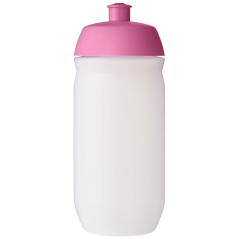 HydroFlex™ Clear 500 ml Squeezy Sportflasche, rosa, klar mattiert bedrucken, Art.-Nr. 21044041