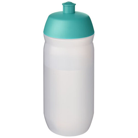 HydroFlex™ Clear 500 ml Squeezy Sportflasche, aquablau, klar mattiert bedrucken, Art.-Nr. 21044051
